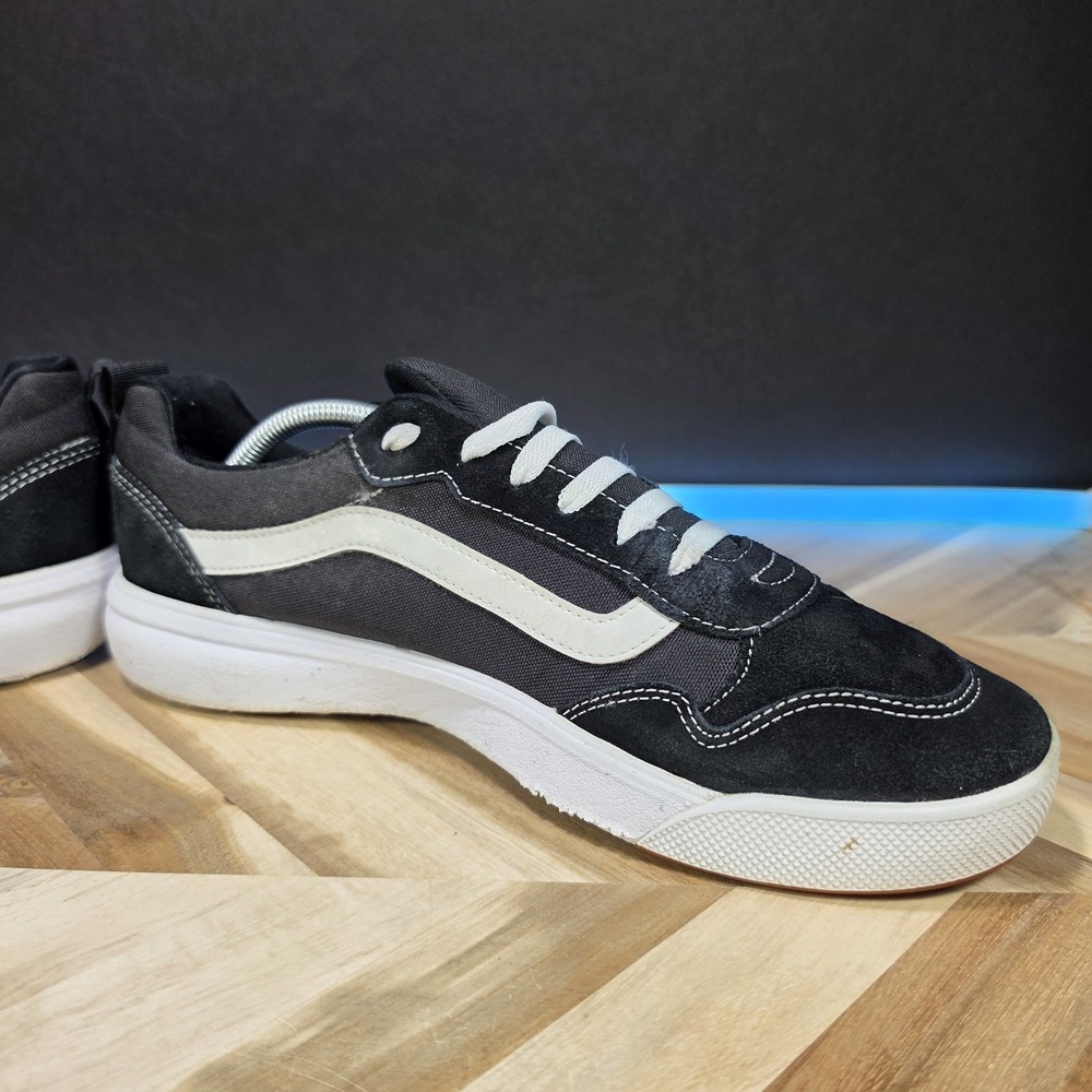 Vans Range EXP Mens Size 11.5 Black White Suede Lace Up Casual Skate Sneakers - Picture 6 of 13